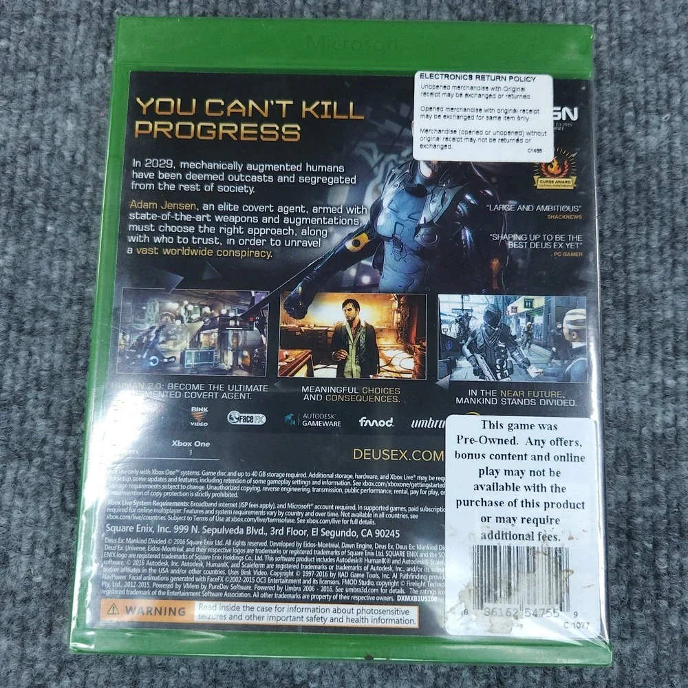 Deus Ex: Mankind Divided Xbox One Game